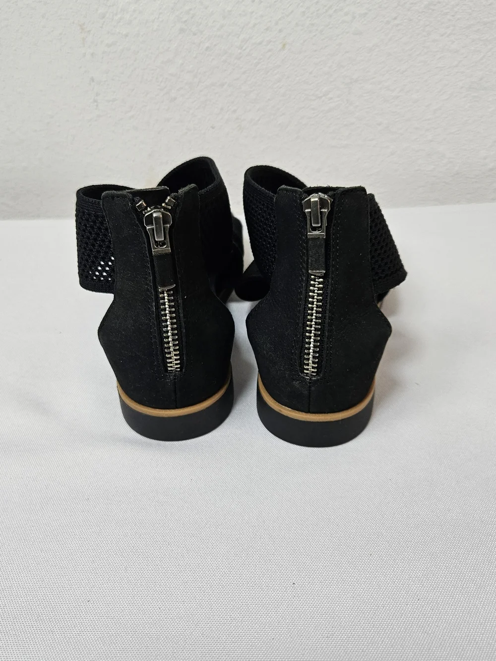 Eileen Fisher Kitts Recycled Stretch Knit Sandal Size 7.5 Black Minimalist